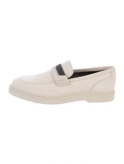 Pre-owned Brunello Cucinelli Suede Loafers In Neutrals