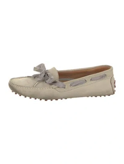 Pre-owned Brunello Cucinelli Suede Loafers In Neutrals