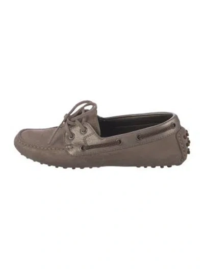Pre-owned Brunello Cucinelli Suede Loafers In Neutrals