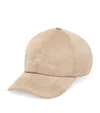 Brunello Cucinelli Baseball Cap In Garment-dyed Twisted Cotton Gabardine With Embroidered Logo In Brown