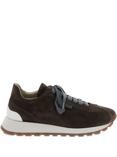 BRUNELLO CUCINELLI SUEDE LOW-TOP SNEAKERS