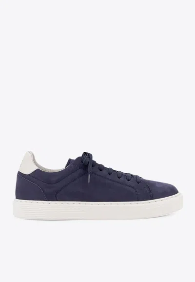 Brunello Cucinelli Suede Low-top Sneakers In Animal Print