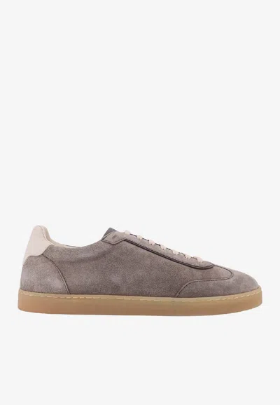 BRUNELLO CUCINELLI SUEDE LOW-TOP SNEAKERS