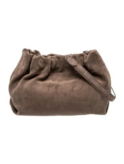 Pre-owned Brunello Cucinelli Suede Messenger Bag In Brown