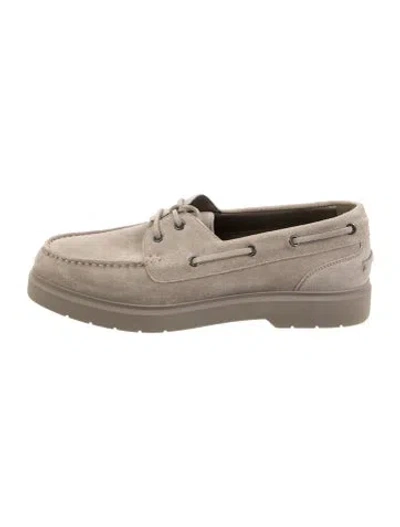 Pre-owned Brunello Cucinelli Suede Moccasins In Black