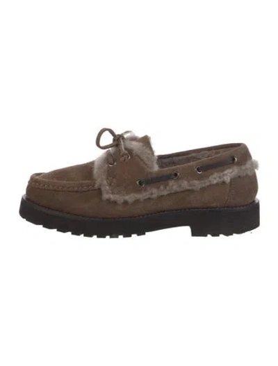 Pre-owned Brunello Cucinelli Suede Moccasins In Brown