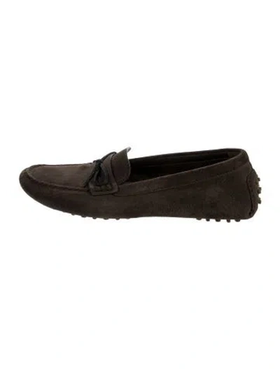 Pre-owned Brunello Cucinelli Suede Moccasins In Brown