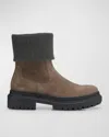Brunello Cucinelli Monili-trim Block-heel Ankle Boots In C8769 Medium Brown