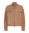 Brunello Cucinelli Couture Suede Jacket In Red