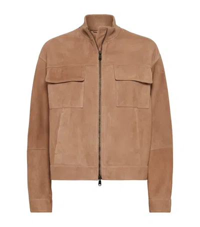 BRUNELLO CUCINELLI SUEDE MONILI JACKET