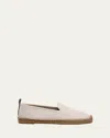 Brunello Cucinelli Suede Monili Slip-on Espadrilles
