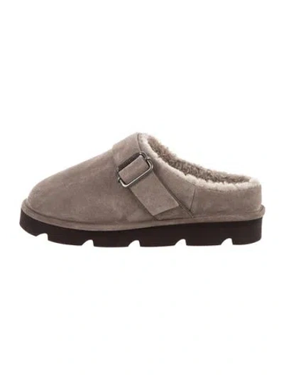 Pre-owned Brunello Cucinelli Suede Mules In Black