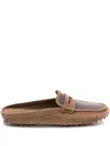 Brunello Cucinelli Suede Mules In Brown