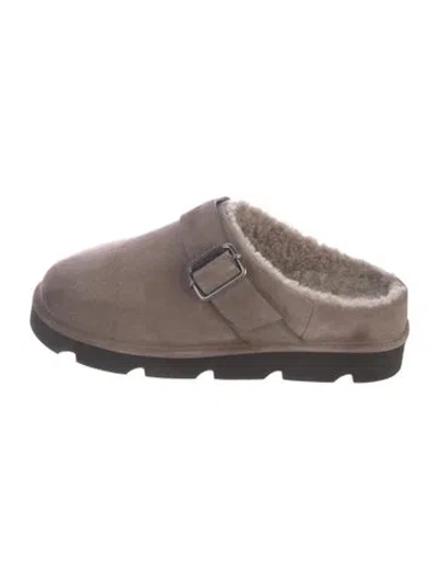 Pre-owned Brunello Cucinelli Suede Mules In Gray