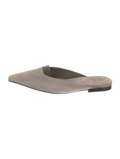 Pre-owned Brunello Cucinelli Suede Mules In Neutral