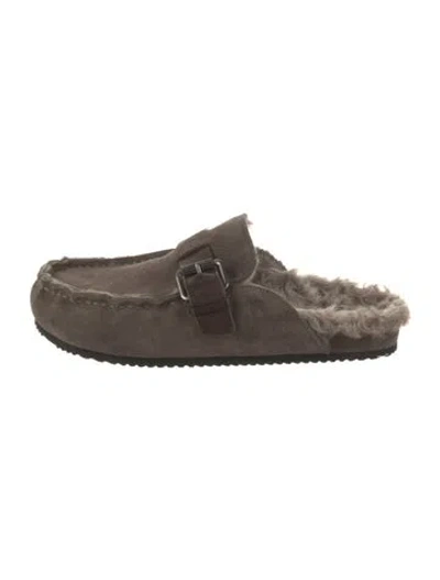 Pre-owned Brunello Cucinelli Suede Mules W/ Tags In Multi