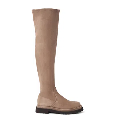 BRUNELLO CUCINELLI SUEDE OVER-THE-KNEE BOOTS