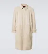 Brunello Cucinelli Suede Car Coat In Burgundy