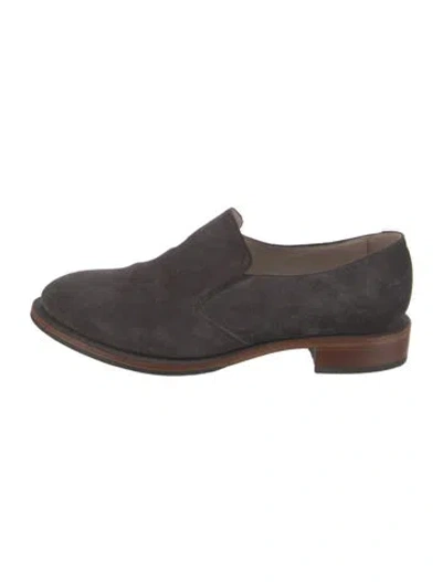 Pre-owned Brunello Cucinelli Suede Oxfords In Gray