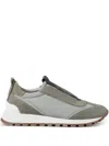 Brunello Cucinelli Runners Sneakers Pull Tab Rubber Sole In Gray