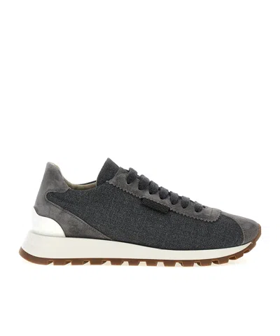 BRUNELLO CUCINELLI BRUNELLO CUCINELLI MONILE-DETAILED LOW-TOP SNEAKERS