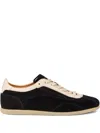 Brunello Cucinelli Suede Panelled Sneakers In Black