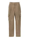 Brunello Cucinelli Suede Pants Zip Pockets In Beige
