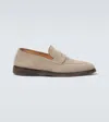 Brunello Cucinelli Suede Penny Loafers