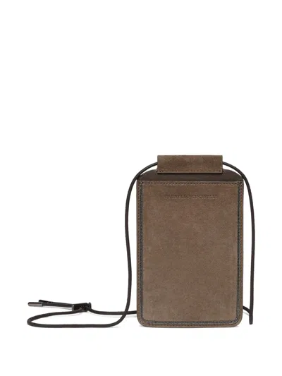BRUNELLO CUCINELLI SUEDE PHONE BAG
