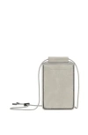 Brunello Cucinelli Leather Phone Cover Strap Adjustable In Cool Beige