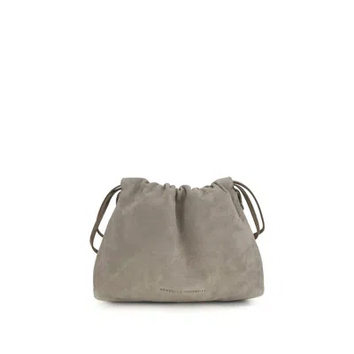 Brunello Cucinelli Suede Pouch Bag