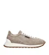 Brunello Cucinelli Suede Runner Sneakers In Beige