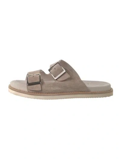Pre-owned Brunello Cucinelli Suede Sandals In Neutrals