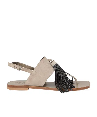 BRUNELLO CUCINELLI BRUNELLO CUCINELLI PRECIOUS TASSELS SANDALS