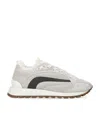 Brunello Cucinelli Suede Shearling-trim Sneakers