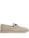 Brunello Cucinelli Suede Shiny Monili Loafers