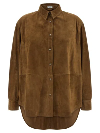 BRUNELLO CUCINELLI BRUNELLO CUCINELLI SUEDE SHIRT