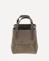 Brunello Cucinelli Women Suede Shoulder Bag In Brown