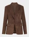 Brunello Cucinelli Suede Single-breasted Blazer Jacket