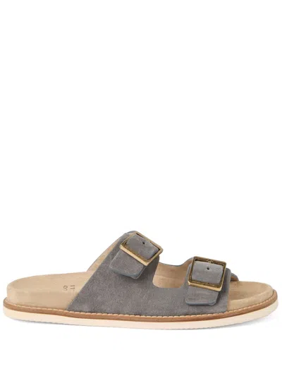 BRUNELLO CUCINELLI SUEDE SLIDES