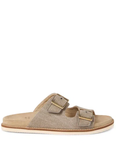 BRUNELLO CUCINELLI SUEDE SLIDES