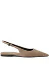 Brunello Cucinelli Suede Slingback Ballet Flats In Multi
