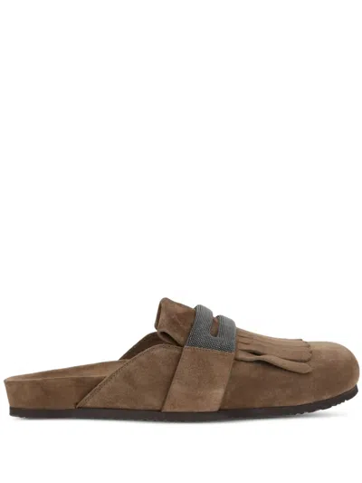 BRUNELLO CUCINELLI SUEDE SLIPPER