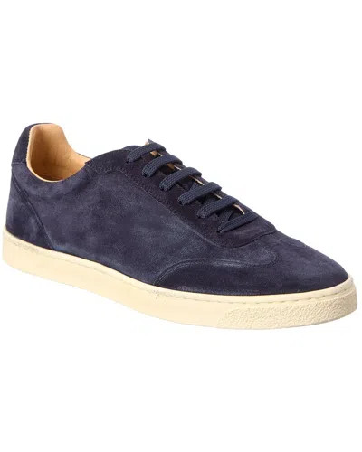 Brunello Cucinelli Suede Sneaker In Blue