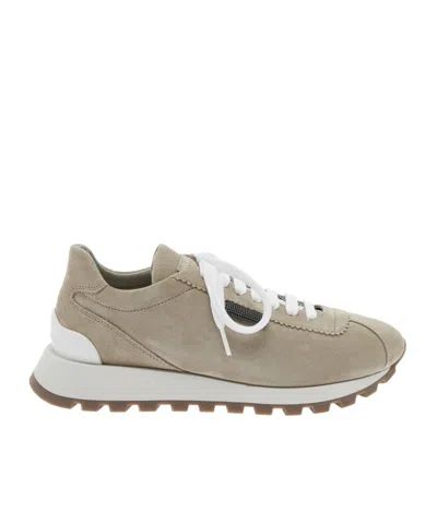 BRUNELLO CUCINELLI BRUNELLO CUCINELLI ROUND-TOE LACE-UP TRAINERS