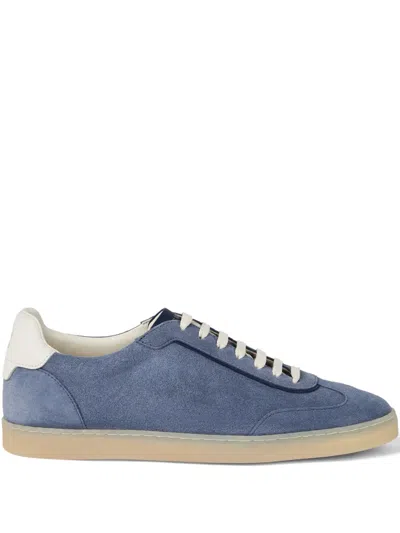 Brunello Cucinelli Sneakers Aus Wildleder In Blue