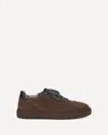 Brunello Cucinelli Jewel Embellished Suede Sneakers In Brown