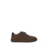 Brunello Cucinelli Jewel Embellished Suede Sneakers In Brown