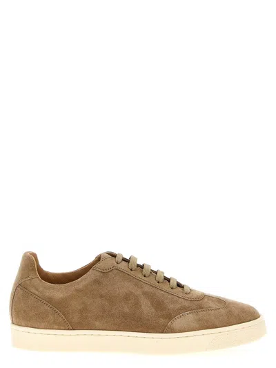 Brunello Cucinelli Suede Sneakers In Brown