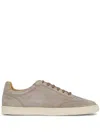 Brunello Cucinelli Man Sneakers Dove Grey Size 10 Leather In Beige